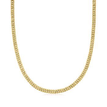商品Ross-Simons 14kt Yellow Gold Diamond-Cut Curb-Link Necklace图片