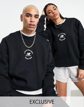 推荐New Balance unisex life in balance sweatshirt in black商品