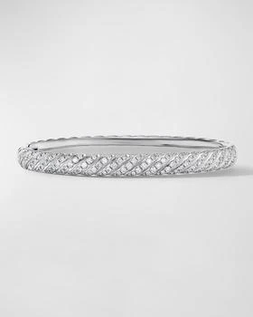 David Yurman | Sculpted Cable Bracelet in 18K White Gold, 6mm,商家Neiman Marcus,价格¥72020