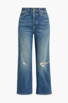 Nili Lotan | Violette distressed high-rise straight-leg jeans 4.5折, 独家减免邮费