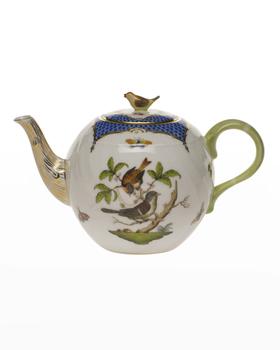 商品Rothschild Blue Tea Pot with Bird图片