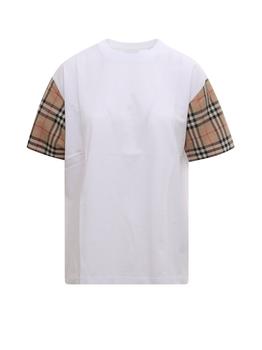 Burberry | Burberry Vintage Check Sleeved Oversized T-Shirt商品图片,8.1折