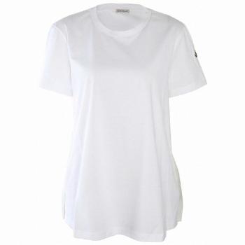 Moncler | MONCLER 女士白色荷叶边短袖T恤 8083100-8390X-001商品图片,独家减免邮费