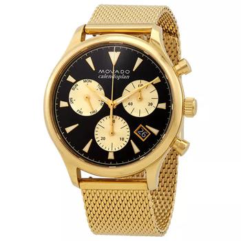 推荐Movado Heritage Chronograph Quartz Black Dial Men's Watch 3650098商品