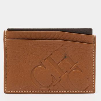 推荐CH Carolina Herrera Tan Monogram Embossed Leather Card Holder商品