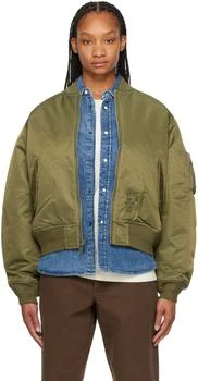 STUSSY | Khaki Built Reversible Bomber Jacket 