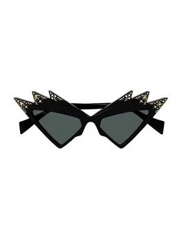 Gucci | Gucci Eyewear Triangle Frame Sunglasses 7.6折, 独家减免邮费