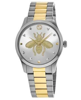 推荐Gucci G-Timeless Silver Dial Two-Tone Stainless Steel Women's Watch YA1264131商品