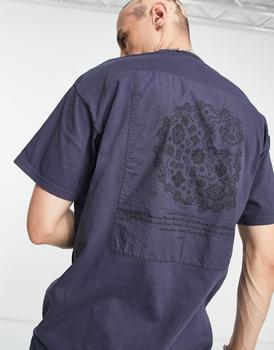 Carhartt | Carhartt WIP verse paisley patch t-shirt in blue商品图片,额外9.5折, 额外九五折