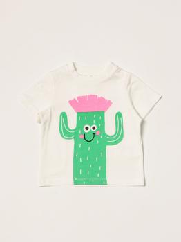 推荐Stella McCartney cotton t-shirt with cactus print商品