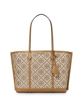 Tory Burch, Tory Burch | Perry T Monogram Triple-Compartment Tote商品图片 满1件减$44.80, 独家减免邮费, 满一件减$44.8