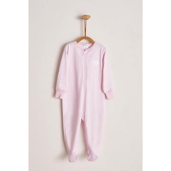 商品Girls Premium Softest Peruvian Pima Cotton In The Woods Pink Zipper Footed Pajama for Infants图片