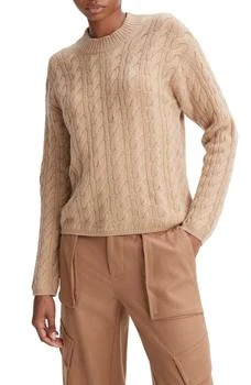 Vince | Cable Knit Wool Blend Crewneck Sweater 4折