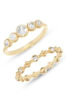 Covet | Set of 2 Crystal Stackable Rings,商家Nordstrom Rack,价格¥97