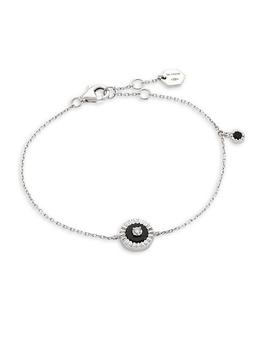 商品Marli | Coco Diamond & Black Onyx 18K White Gold Charm Bracelet,商家Saks Fifth Avenue,价格¥10571图片