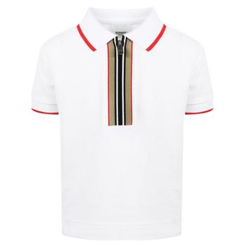 burberry衬衫, Burberry | White Mini Samuel Short Sleeve Polo Shirt商品图片 额外8折, 满2件减$5, 满减, 额外八折