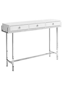 商品Contemporary Home Living | 48" White and Silver Contemporary Rectangular Accent Table,商家Belk,价格¥2767图片