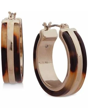 Ralph Lauren | Gold-Tone & Tortoise-Look Small Hoop Earrings 1",商家Macy's,价格¥183