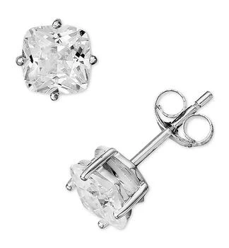 Giani Bernini | Cubic Zirconia Cushion Stud Earrings in Sterling Silver, Created for Macy's,商家Macy's,价格¥65