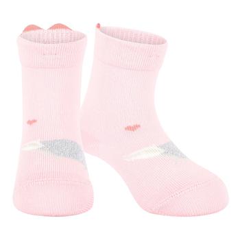 商品Badger print baby socks with heart detailing in pink图片