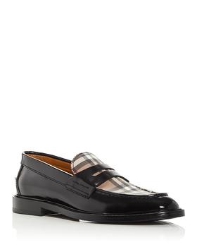 burberry鞋帆布鞋, Burberry | Men's Croftwood Check Penny Loafers商品图片 