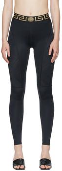 时尚紧身裤女装, Versace | 黑色 Greca Sport 紧身裤商品图片 