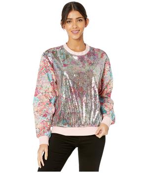 PRABAL GURUNG, PRABAL GURUNG | Floral Sequin/Floral Jacquard Sweatshirt商品图片 3.5折