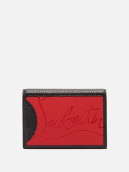 推荐Logo-plaque grained-leather cardholder商品
