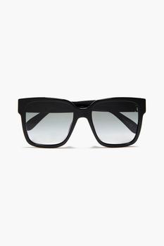 推荐Oversized square-frame gold-tone and acetate sunglasses商品