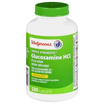 Walgreens | Triple Strength Glucosamine HCl 1500 mg plus MSM 1500 mg Caplets (90 days),商家Walgreens,价格¥284