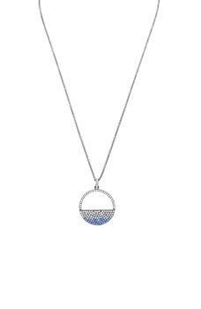 推荐Cutout Pavé Swarovski Crystal Disc Pendant Necklace商品