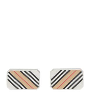 推荐Palladium-Plated Icon Stripe Cufflinks商品