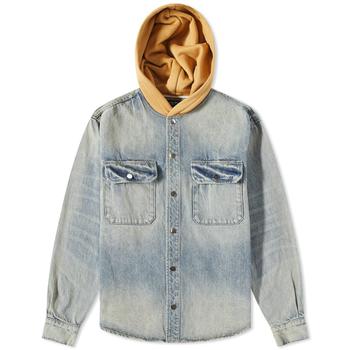 amiri衬衫, AMIRI | AMIRI Denim Hooded Overshirt商品图片 4.9折