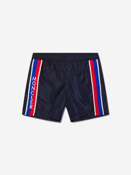 商品Moncler | Boys Logo Swim Shorts in Navy,商家Childsplay Clothing,价格¥1157图片