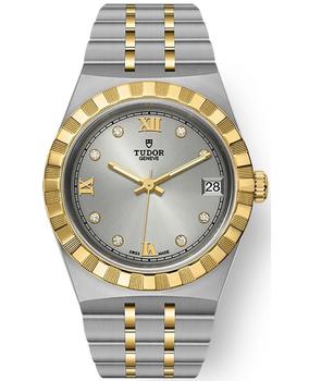 Tudor | Tudor Royal Silver Diamond Dial Stainless Steel and Yellow Gold Unisex Watch M28403-0002商品图片,9.4折