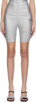 alexander wang短裤, Alexander Wang | Grey Ruched Bike Shorts商品图片 6.3折