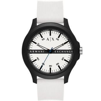 Armani Exchange | Men's with Black Case and White Silicone Strap Watch 46mm商品图片,7.5折