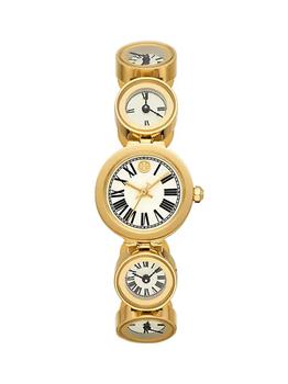 推荐The Clock Goldtone Stainless Steel Bracelet Watch商品