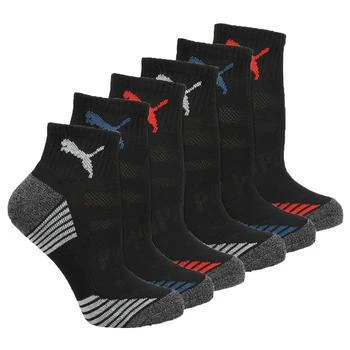 Puma | Half Terry 6 Pack Quarter Socks (Youth),商家SHOEBACCA,价格¥122