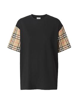 Burberry | Carrick Check Sleeve T-Shirt商品图片,