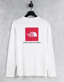 推荐The North Face Red Box long sleeve t-shirt in white商品