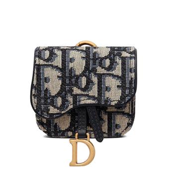 商品Dior | 【预售3-7天】DIOR/迪奥 21秋冬 SADDLE系列 女士蓝色老花帆布金属D装饰马鞍AIRPODS PRO套S5675CTZQ_M928,商家IWCOCO,价格¥3738图片