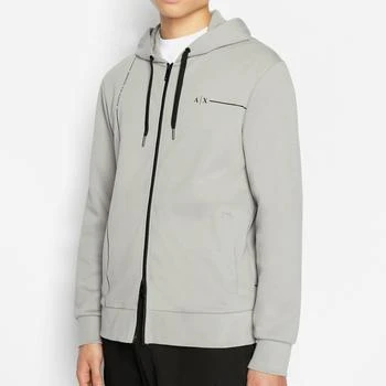 推荐Armani Exchange Logo-Print Cotton-Blend Zip-Up Hoodie商品