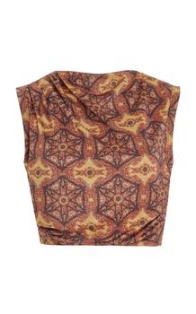 推荐Third Form - Women's Printed Cropped Jersey Top - Multi - AU 6 - Moda Operandi商品