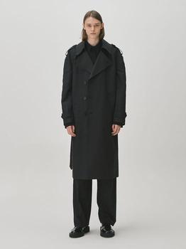 商品RROES | Cotton-Blend Classic Trench Coat Black,商家W Concept,价格¥723图片