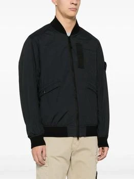 推荐STONE ISLAND Men Logo Patch Zip-Up Jacket商品