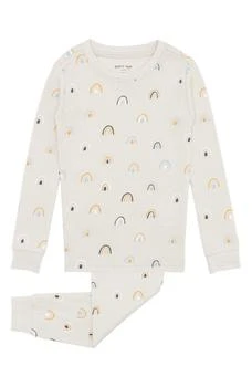 Petit Lem | Rainbow Print Fitted Organic Cotton Two-Piece Pajamas,商家Nordstrom Rack,价格¥104