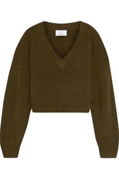 3.1 Phillip Lim | Cropped brushed knitted sweater商品图片,4.5折
