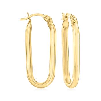 商品Canaria 10kt Yellow Gold Oval Hoop Earrings图片