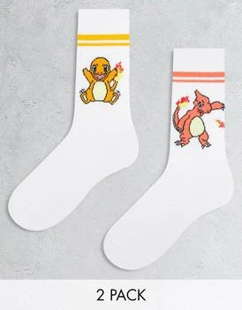 ASOS | ASOS DESIGN 2 pack Charmander Pokemon socks 